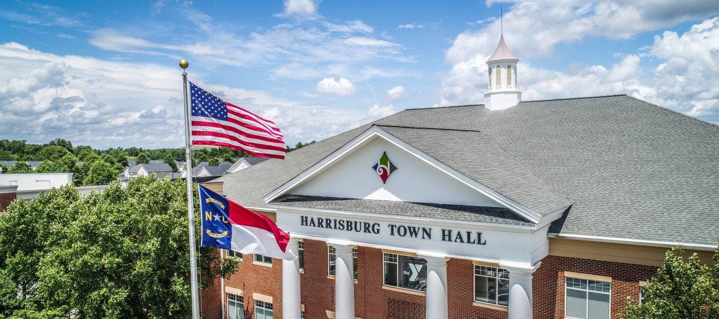 Harrisburg Town Hall in Harrisburg, North Carolina
